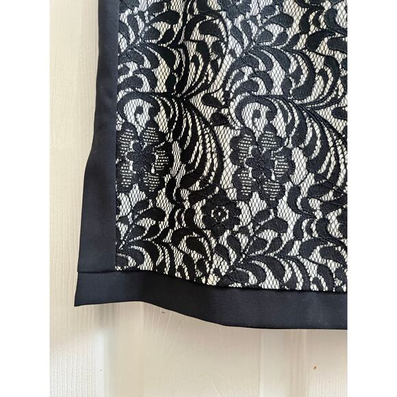 Vintage Worthington Black Lace Jacquard Fully Lined Skirt Petite Size 14 - Picture 6 of 11